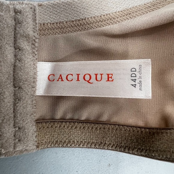 Lane Bryant Cacique Full Coverage Bra Size 44DD Beige Underwire Lightly Padded - Picture 5 of 7